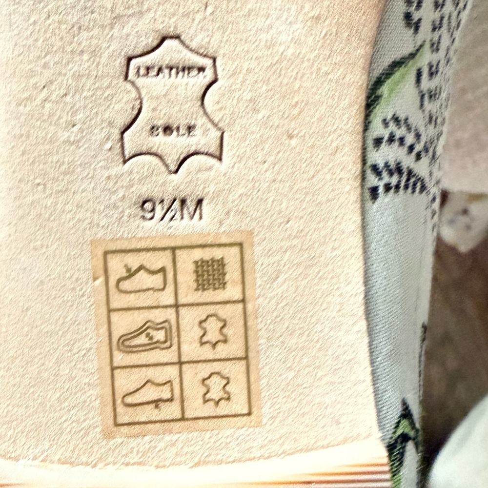 Tory Burch Floral Canvas Ballet Flats with Green Pom Pom - Picture 13 of 13